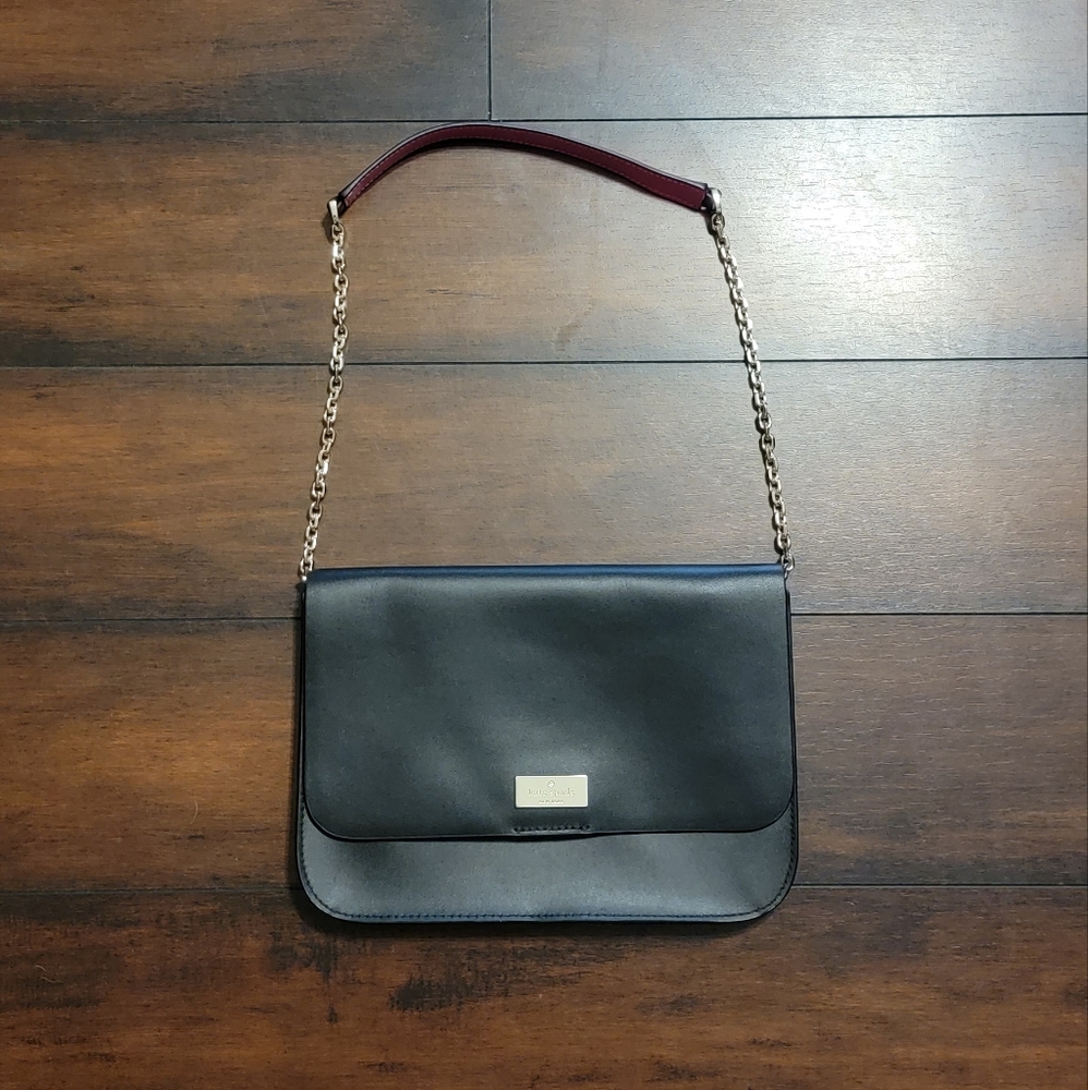 Kate Spade NWOT Lizz Putnam Drive Black, Hot Pink Chain Strap Shoulder Bag Purse